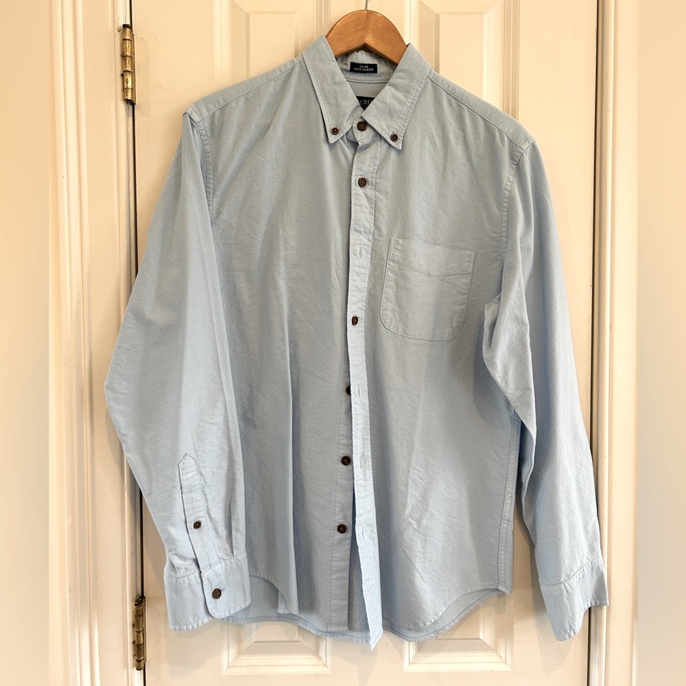 J. Crew Men's Garment Dyed Oxford Shirt New Size Medium